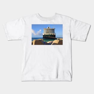 mv Koningsdam moored St. Maarten Kids T-Shirt